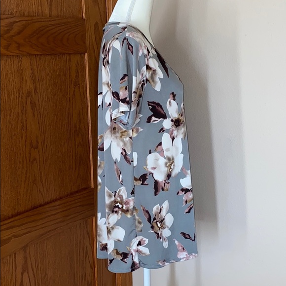 Purple and Grey Floral Dreams Tee - Picture 3 of 5